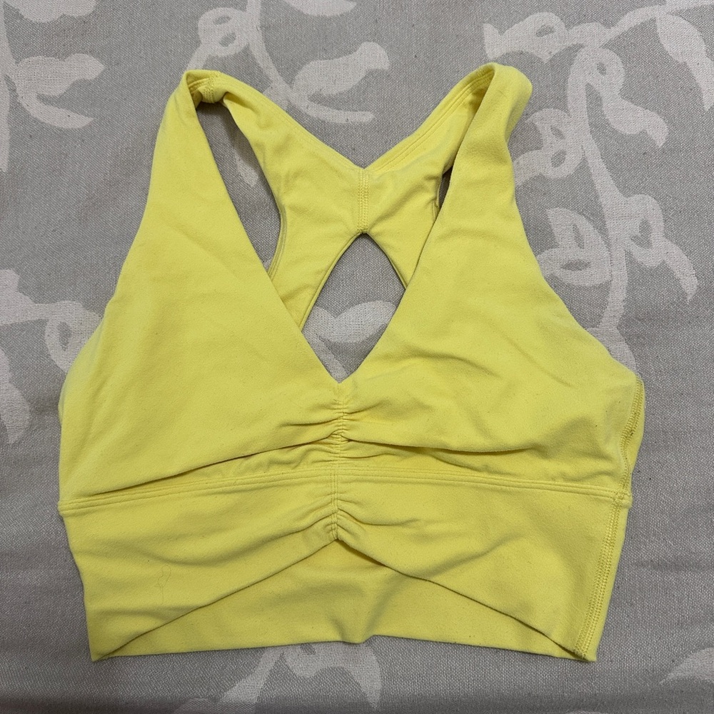aritzia TNA Yellow Women's Sports Bra